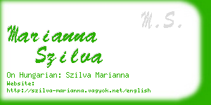 marianna szilva business card